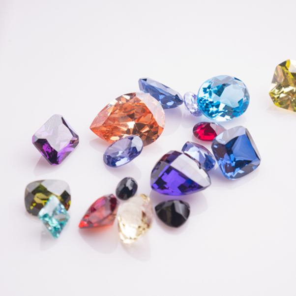 Colourful loose gemstones